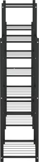 vidaXL Μαύρος σταντ για λουλούδια, 83x25x100 cm, σιδερένιος