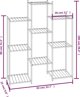 vidaXL Μαύρος σταντ για λουλούδια, 83x25x100 cm, σιδερένιος