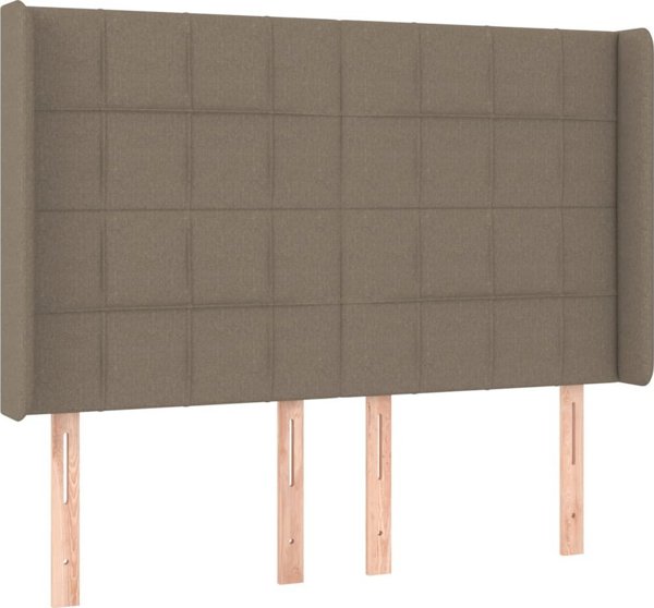 vidaXL Κρεβάτι Συνεχόμενο με Στρώμα, Taupe, 140x200 cm, Ύφασμα