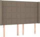 vidaXL Κρεβάτι Συνεχόμενο με Στρώμα, Taupe, 140x200 cm, Ύφασμα