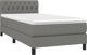 vidaXL Λοιζκο kontynentalne z materacem ciemnoszara tkanina 90x200 cm