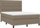 vidaXL Κρεβάτι continental με στρώμα, ταουπέ, 140x190 cm, ύφασμα