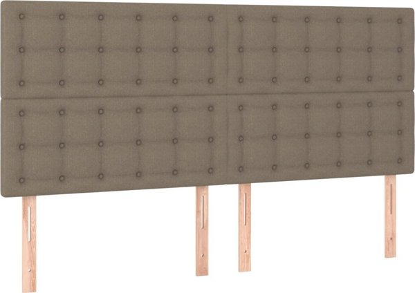 vidaXL Κρεβάτι Continental με στρώμα, ταμπά, ύφασμα, 160x200 εκ.