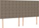 vidaXL Κρεβάτι Continental με στρώμα, ταμπά, ύφασμα, 160x200 εκ.