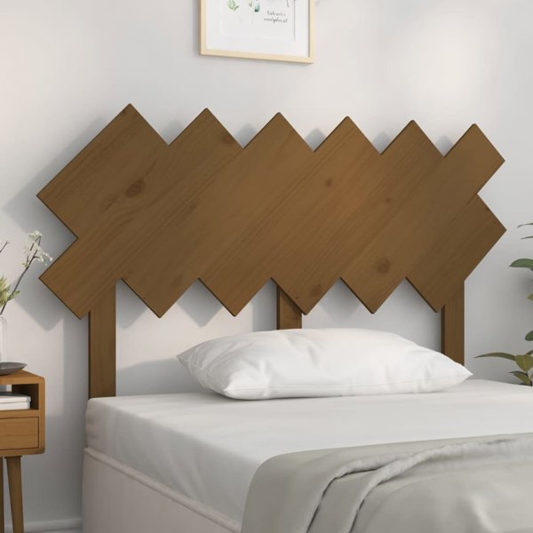 vidaXL Κεφαλάρι κρεβατιού, καφέ μέλι, 122,5x3x80,5 εκ., πεύκο