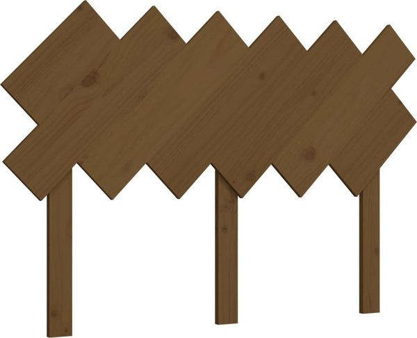 vidaXL Κεφαλάρι κρεβατιού, καφέ μέλι, 122,5x3x80,5 εκ., πεύκο