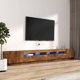 vidaXL Σετ 3 ντουλάπια TV με φωτισμό LED, καπνισμένη δρυς