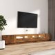 vidaXL Σετ 3 ντουλάπια TV με φωτισμό LED, καπνισμένη δρυς