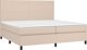 vidaXL Κρεβάτι Continental με Στρώμα και LED, cappuccino, 200x200 cm