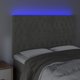 vidaXL Zaglowek do lozkou me LED, fosforysmenos gkri, 160x7x118/128 cm, aksamit