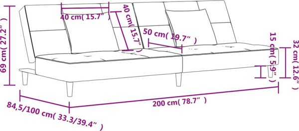 vidaXL 2-osobowa kanapa, 2 poduszki, ciemnozielona, aksamitna