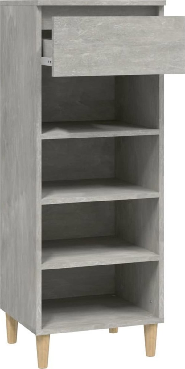 vidaXL Szafka na buty, szarosc betonu, 40x36x105 cm