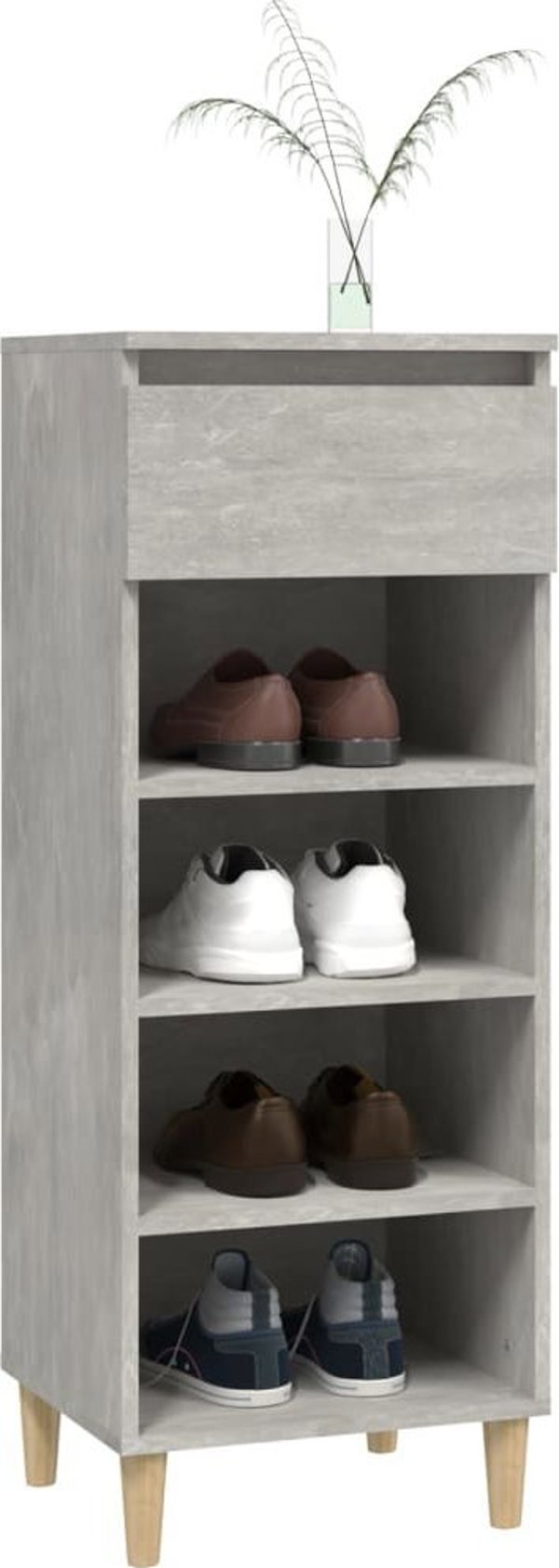vidaXL Szafka na buty, szarosc betonu, 40x36x105 cm