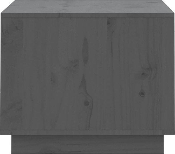 vidaXL Stolik kawowy, szary, 120x50x40,5 cm, lite drewno sosnowe