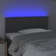 vidaXL Zaglowek do lozka z LED, ciemnoszary, 80x5x78/88 cm, tkanina