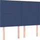 vidaXL Κρεβάτι Continental με Στρώμα, Μπλε Υφασμάτινο, 140x200 εκ.