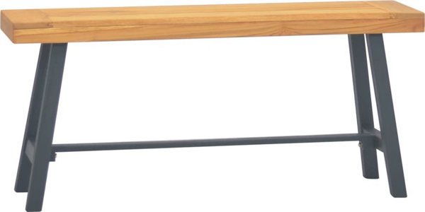 vidaXL Lawka 110 cm, lite drewno tekowe