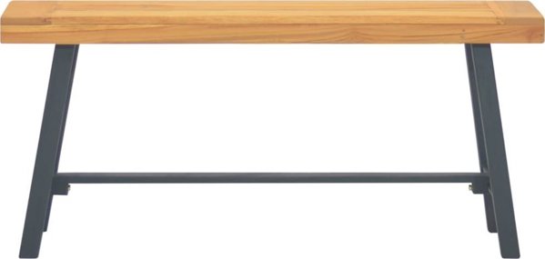 vidaXL Lawka 110 cm, lite drewno tekowe