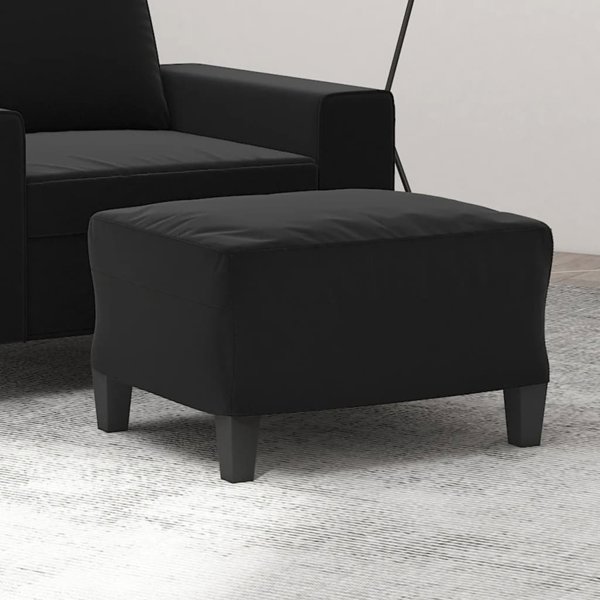 vidaXL Υποπόδιο, μαύρο, 60x50x41 cm, επενδεδυμένο με μικροΐνα