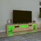 vidaXL Έπιπλο TV με φωτισμό LED, δρυς σονόμα 200x36,5x40 εκ.