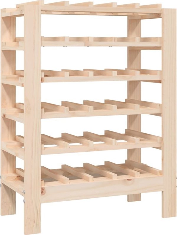 vidaXL vidaXL Stojak na wino, 61,5x30x82 cm, lite drewno sosnowe
