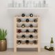 vidaXL vidaXL Stojak na wino, 61,5x30x82 cm, lite drewno sosnowe