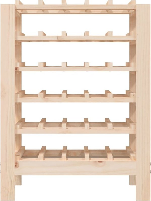 vidaXL vidaXL Stojak na wino, 61,5x30x82 cm, lite drewno sosnowe