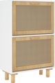 vidaXL Ντουλάπι παπουτσιών, λευκό, 52x25x80 cm, υλικό ξύλου στερεάς ξύλου