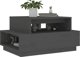 vidaXL Stolik kawowy, szary, 80x55x40,5 cm, lite drewno sosnowe
