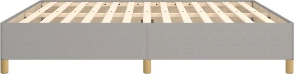 vidaXL Υφασμάτινο Κρεβάτι Kontynentalne, Ανοιχτό Γκρι, 180x200 εκ