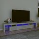 vidaXL Ντουλάπι για τηλεόραση με LED φωτισμό γκρι σκυροδέματος 230x36,5x40 cm