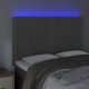 vidaXL Ζαγλόουεκ για κρεβάτι με LED, σκούρο γκρι, 144x5x118/128 cm, βελούδο