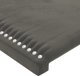 vidaXL Ζαγλόουεκ για κρεβάτι με LED, σκούρο γκρι, 144x5x118/128 cm, βελούδο