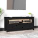 vidaXL vidaXL Szafka pod TV, czarna, 114x35x52 cm, lite drewno sosnowe