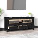 vidaXL vidaXL Szafka pod TV, czarna, 114x35x52 cm, lite drewno sosnowe