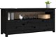 vidaXL vidaXL Szafka pod TV, czarna, 114x35x52 cm, lite drewno sosnowe