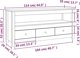 vidaXL vidaXL Szafka pod TV, czarna, 114x35x52 cm, lite drewno sosnowe