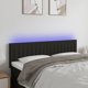 vidaXL Κεφαλάρι κρεβατιού με LED, μαύρο, 144x5x78/88 εκ, ύφασμα