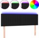 vidaXL Κεφαλάρι κρεβατιού με LED, μαύρο, 144x5x78/88 εκ, ύφασμα
