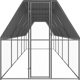 vidaXL Εξωτερικός κλωβός για κοτόπουλα, 2x10x2 m, γαλβανισμένο ατσάλι
