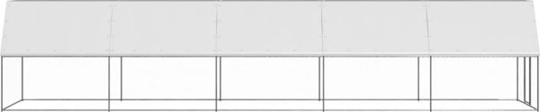 vidaXL Εξωτερικός κλωβός για κοτόπουλα, 2x10x2 m, γαλβανισμένο ατσάλι