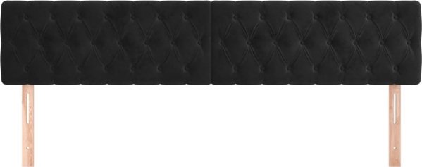 vidaXL Zaglonakia do lotka, 2 temaxia, mavro, 90x7x78/88 cm, aksamit