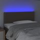 vidaXL Τελάρο κρεβατιού με φωτισμό LED, ταουπέ, 90x5x78/88 εκ., ύφασμα