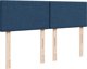 vidaXL Κρεβάτι continental με στρώμα, μπλε, ύφασμα, 160x200 cm