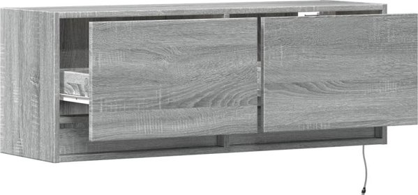 vidaXL Επιτοίχια βάση TV με LED