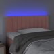 vidaXL Κεφαλάρι κρεβατιού με LED, ροζ, 90x5x78/88 cm, βελούδο