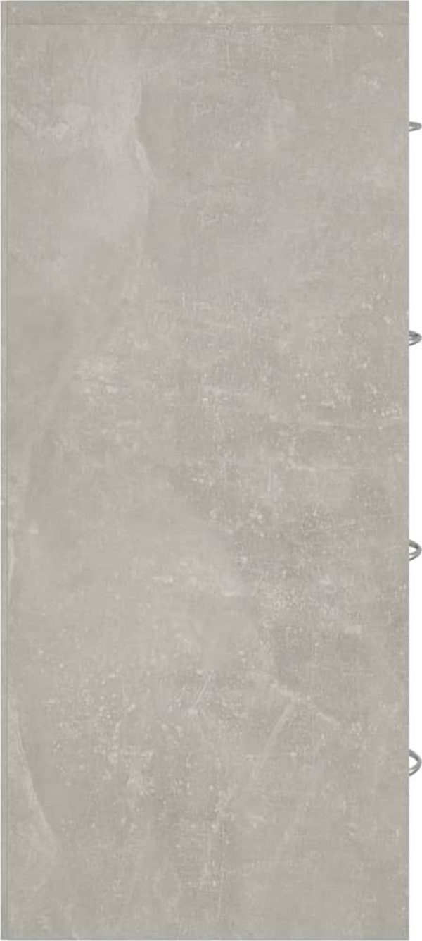 vidaXL Συρταριέρα με 4 Συρτάρια, 60 x 30,5 x 71 cm, Απόχρωση Μπετόν