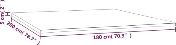 vidaXL Nakladka na materac 180x200x5 cm