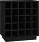 vidaXL vidaXL Szafka na wino, czarna, 55,5x34x61 cm, lite drewno sosnowe