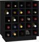 vidaXL vidaXL Szafka na wino, czarna, 55,5x34x61 cm, lite drewno sosnowe